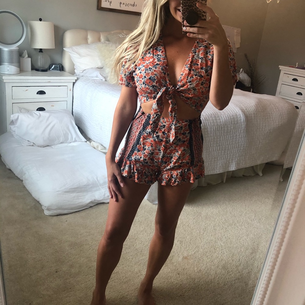 FREE PEOPLE CUTOUT ROMPER